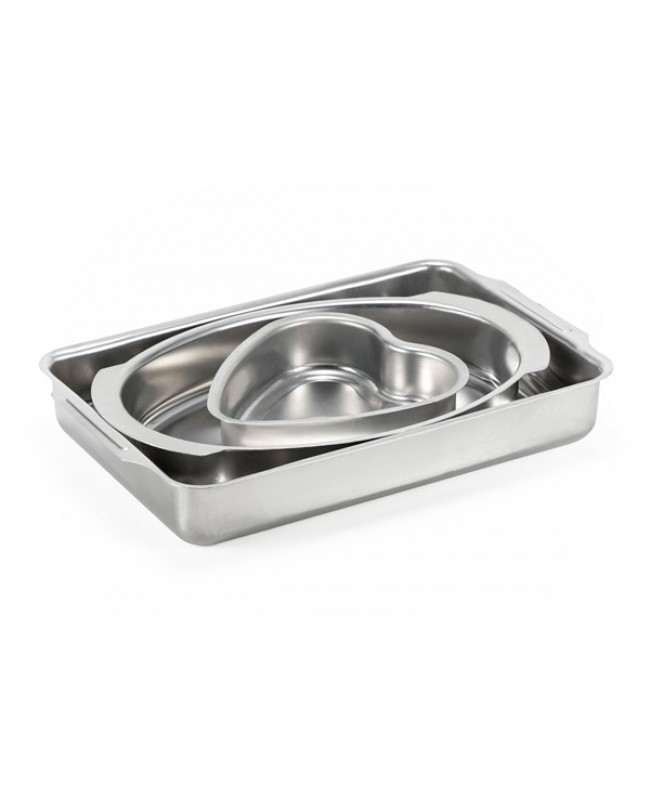 KIT ASSAD. CORAÇÃO NR 01/ OVAL NR 02/ RETANG. ALTA C/ ABAS NR 03 - FORNERIE