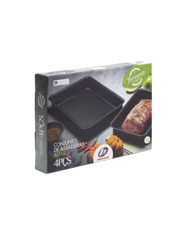 CJ. ASSADEIRAS RETANGULARES ALTAS 04 PÇS - FORNERIE AA