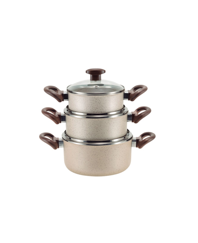 CJ. CAÇAROLAS 16 A 20 - CREMA TAMPA DE VIDRO  