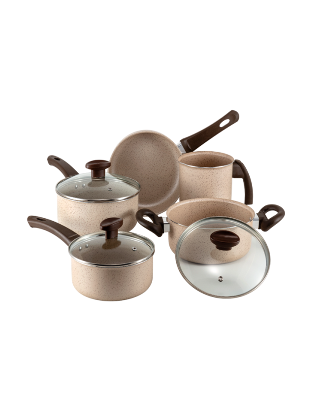 CJ. PANELAS 05 PÇS - CREMA TAMPA DE VIDRO